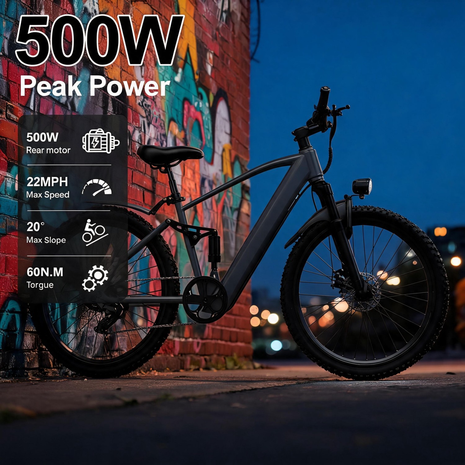 Outdoor Hunting Electric Bike - Bicicleta Elétrica Off-Road, Bicicleta Elétrica para