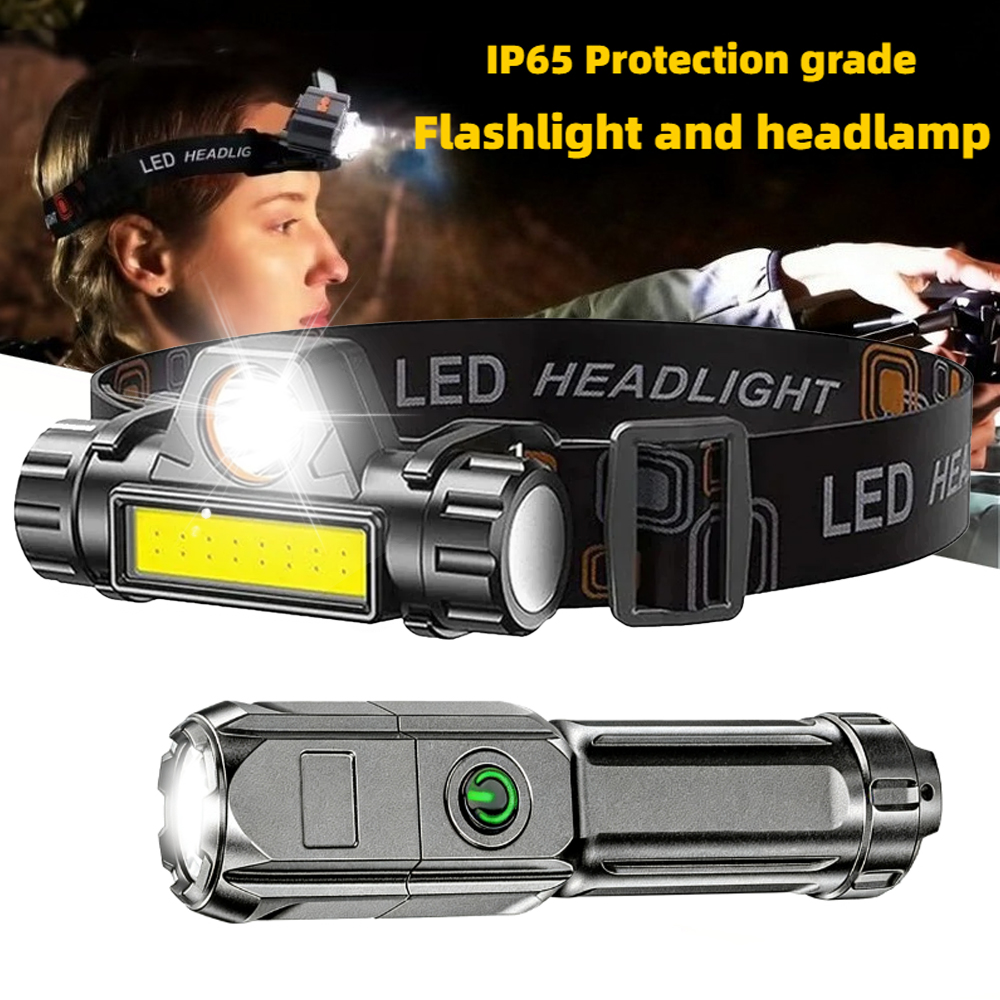 Headlamp Tactical Bright - Lanterna super brilhante usb recarregável led