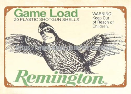 Hunting Quail - Placa de metal colecionável Remington Game