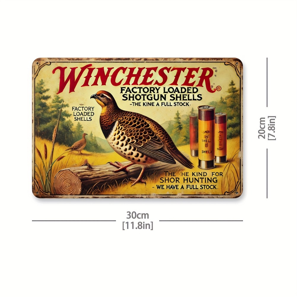 Placa de Metal Vintage Durável - Hunting Quail avaliação e preço